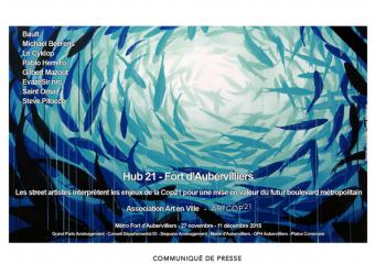 affiche hub 21 artcop21 - fort d'Aubervilliers