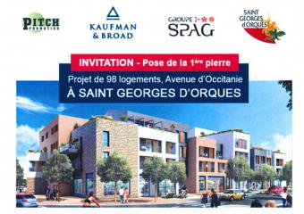 flyer invitation image pose 1ère pierre Zac Saint Georges d'Orques