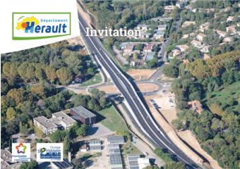 photo du carton invitation inauguration du giratoire RD65
